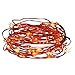 Collections Etc Outdoor Decorations Solar Powered Outdoor Light String with 50 Orange Lights, 16.5 Foot Cable, Deck, Porch, Patio