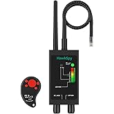 HawkSpy M8000 Hidden Camera Detectors, Bug Detector & Magnetic Tracker Detector – Privacy Protection for Travel, Business, Hotels & Meetings – Auto Detection, Portable Spy Camera Finder(Black)