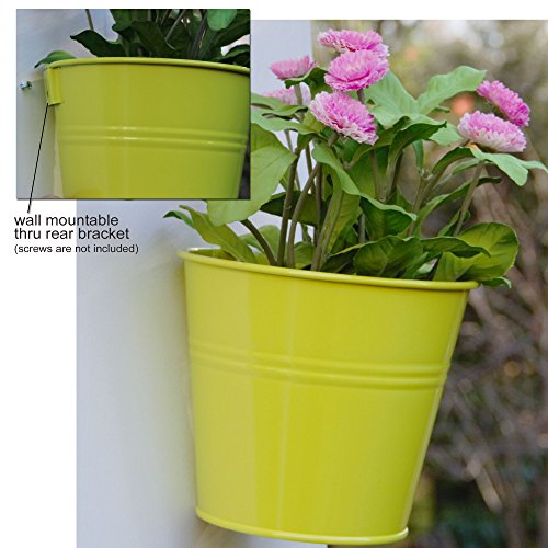 image for brightmaison Large Hanging Tin Metal Basket Bucket Planters Pot Assort
