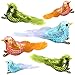 Athoinsu 6 Pack Sequin Artificial Christmas Robin Birds Craft with Clips Tree Decorations Spring Xmas Party Supplies (Style 3)