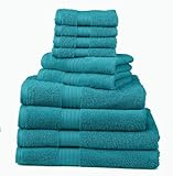 Divatex Home Fashions 12-Piece Complete Towel Sets, Turquoise