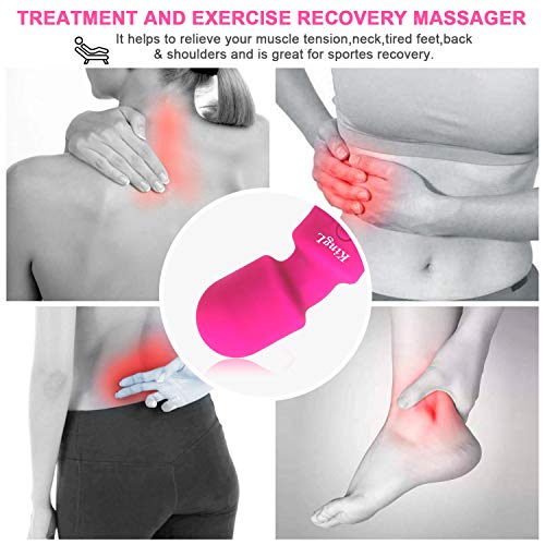 KingL Wand Massager Bullet- New Upgrade Powerful Vibration Modes - Personal Cordless Handheld Wireless Waterproof Mute Rechargeable Massager for Body Relieves Muscle Tension - Sports Recovery ... - Thumbnail 4