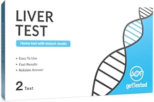 GETTESTED Liver Test (1 Test) Urine-Based Liver Function Test Provides immediate Results, It detects Bilirubin and urobilinogen, Reflecting Their Blood Concentration, for an Accurate Liver Health Assessment.