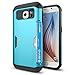Spigen Slim Armor CS Galaxy S6 Case with Slim Dual Layer Wallet Design and Card Slot Holder for Galaxy S6 2015 - Blue Topaz