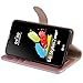 Arae LG G stylo 2 / LG stylo 2 / LG stylus 2 wallet Case with Kickstand and flip cover, Rosegold