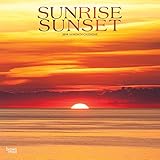 Sunrise Sunset 2019 12 x 12 Inch Monthly Square Wall Calendar with Foil Stamped Cover, Nature Photography Science (English, French and Spanish Edition) by