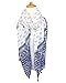 GERINLY Cute Elephant Printed Women Scarves Lightweight Shawl Wrap Scarf for Animal Lovers (White)