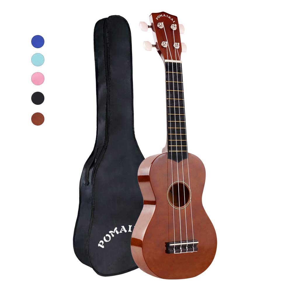 POMAIKAI Soprano Wood Ukulele Rainbow Starter Uke Hawaii kids Guitar 21
