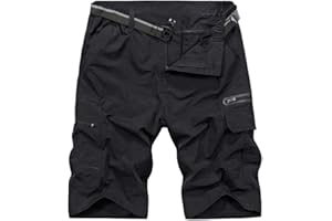 Jessie Kidden Mens Outdoor Casual Expandable Waist Lightweight Water Resistant Quick Dry Fishing Hiking Shorts