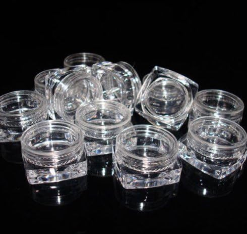 50 PCS Cosmetic Empty Jar Pots Eyeshadow Makeup Face Cream Lip Balm Container 3ml