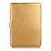 Se7enline Compatible with A1278 MacBook Pro Case PU Leather Book Case for MacBook Pro 13 inch with CD-ROM 2010-2012 Released Sleeve Carrying Cover Folio Case with Transparent Keyboard Cover, Gold