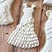LILIAO Wedding Dress Cookie Cutters Set - 5 Piece - Short Sleeve Wedding Dress, Fish Tail Skirt, Braces Skirt, Strapless V-Neck Dress Sleeveless Dress - Stainless Steel