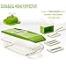 Mandoline Slicer Spiralizer Vegetable Cutter Grater Chopper Julienne Slicer-5 Interchangeable Stainless Steel Blades with Hand Protector, Food Storage Container - For Cucumber, carrot, potato etc …