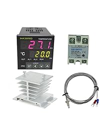 Inkbird DA 40A SSR controlador PID digital de temperatura de termostato de 100 V a 220 V de CA; ITC 100 VH, color blanco