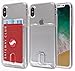 iPhone X Case, Maxonor Slim & Strong Clear Plating TPU Gel Shockproof Case Cover for iPhone X with Card Holder (Transparent)