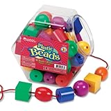 Learning Resources Plastic Lacing Beads, Set of 48