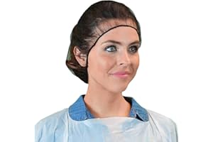 QIAN SOU Disposable Hair Nets Durable Nylon Breathable Honeycomb Latex Free 24"
