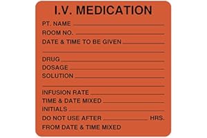 UAL IV Medication Added Label, 2-1/2" x 2-1/2"