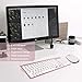 Wireless Keyboard and Mouse Combo, FENIFOX 2.4G USB Ergonomic Compact Whisper Quiet QWERTY for Mac iMac Windows PC Computer Laptop TV (Rose Gold)