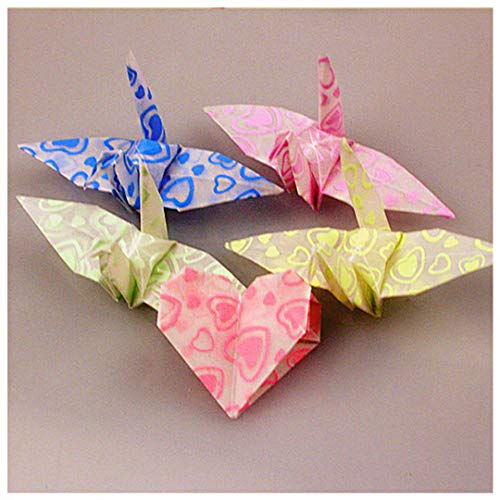 Naimo Luminous Colored Origami Paper - 70 Sheets - 7 Colors - Square Easy Fold Paper for Beginner (3.53.5)