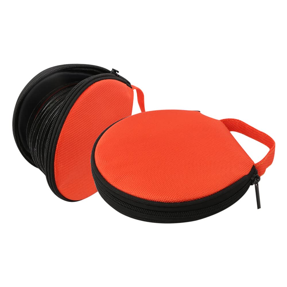 Newniu(R) Portable DVD Case - 20 pcs Capacity Oxford Cloth Storage Round Holder with Zipper for Home Car - Orange