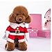 NACOCO Pet Christmas Costumes Dog Suit with Cap Santa Claus Suit Dog Hoodies Cat Xmas Costumes (Red, XL)