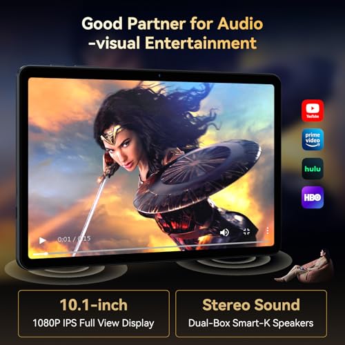 TABWEE T80 Android 15 Touch Tablet - 18GB+128GB (2TB TF Expandable), 10-inch Tablet, 6000mAh Battery, 5MP Camera, Gemini AI 3.1 Pro, 5G WiFi, GPS, Face ID, Tablet with Keyboard, Mouse, Case & Stylus