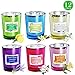 Howemon Soy Candle Strong Scented Candles – Aromatherapy Candles Long Lasting Candles Colour Plating Glass Jar Candle (Lemon, Lavender, Rose ，Jasmine，Vanilla，Bergamot) -12 Packthumb 1