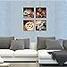 Wieco Art 4 Panels Coffee Bean Kitchen Canvas Wall Art Coffee Cup Canvas Prints Wall Decor Dining Room Canvas Art Contemporary Pictures for Kitchen Bar Decoration