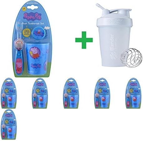 Brush Buddies, Peppa Pig, Flash Toothbrush Set, Soft, 3 Piece Kit(7 Packs)+ Assorted Sundesa, BlenderBottle, Classic With Loop, 20 oz