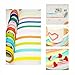20 Rolls Washi Tape, Decorative Washi Tapes DIY Rainbow Sticker Sticky Paper Masking Adhesive Tape Scrapbooking Phone DIY Decoration Set 10 Colors 20 Rolls