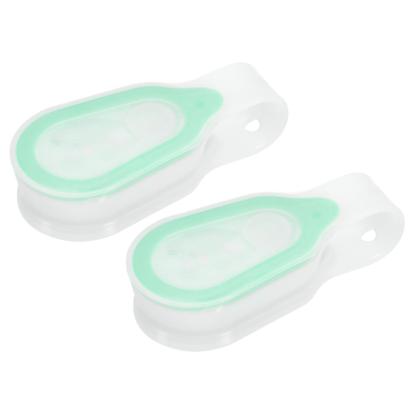 PATIKIL LED Flashlight, 2 Pack Silicone Night Shift Hands Free Clip-on Flashlights Night Safety Running Light for Running, Walking, Sports, Outdoor Emergency, Green