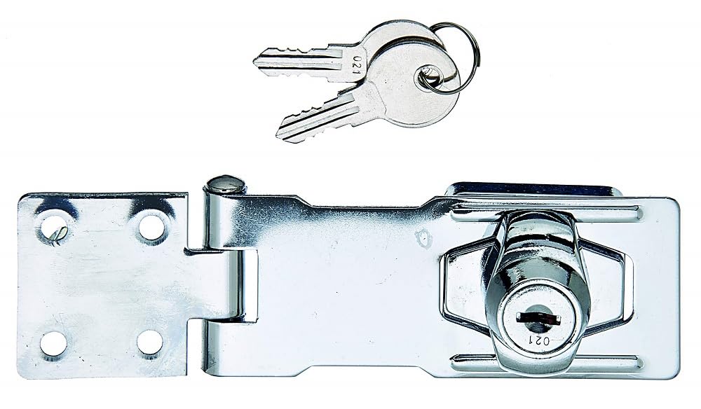 Security Closing Hasp Lockable Chromated 100 x 41,5 mm