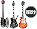 Kiss Musical Instrument Shaped Coasters Set of 4