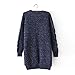 Memorose Womens Crochet Knitted Long Sleeve Loose Sweater Outwear Coat Pullover