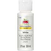 Apple Barrel Gloss Acrylic Paint in Assorted Colors (2-Ounce), 20621 White