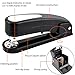 MROCO Desk Stapler, 360 Degree Rotatable Stapler, 20 Sheets Capacity with 3000 Staples,Office Stapler,Half Strip,Specialized For Booklet Stapling,Staples for Swingline,Bostitch Staples,3 Pack(Black)