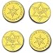 (6 Mesh Bags) Madelaine Solid Premium Milk Chocolate Traditional Hanukkah/Chanukah Gold Coins Wrapped In Italian Foils
