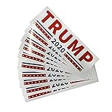 Youyouchard 10 Pcs Keep America Great President Donald Trump 2020 Election Patriotic Bumper Sticker Auto Decal Conservative Republican (White)