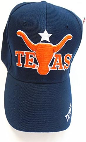 Annie Fashion Men's "Texas" Longhorn Star Adjustable Baseball Cap (Navy Blue)