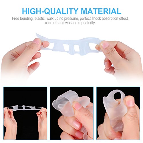 image for Doact Gel Toe Stretchers Spacer Hammer Toe Straightener Toe Separator 