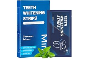 OHOO Teeth Whitening Strips -14 Strips 7-Day Treatment Mint Teeth Whitener Kit for Coffee, Wine, Tobacco, and Other Stains 14 Count (Pack of 1), Mint