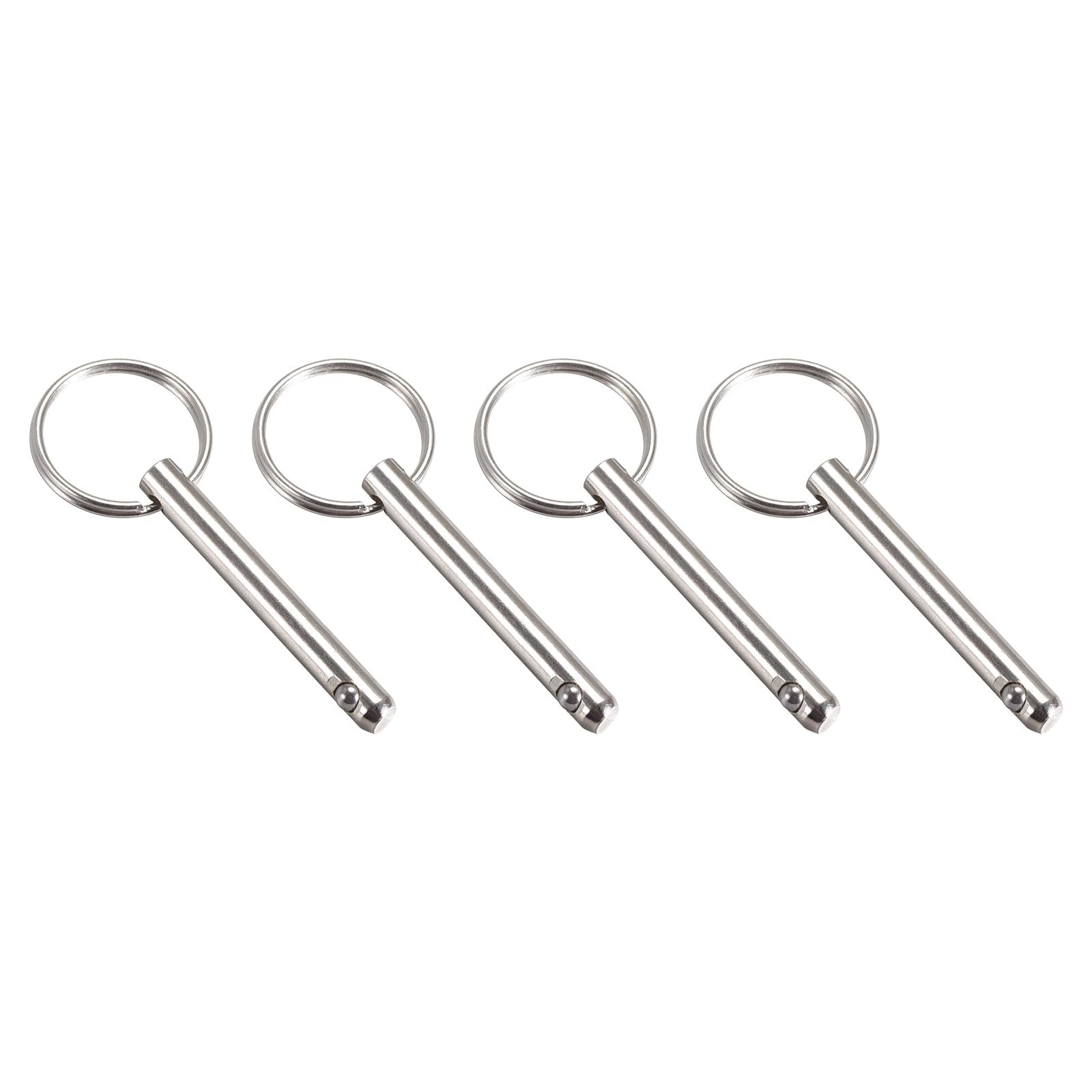 METALLIXITY Quick Release Pins (6mmx45mm) 4Pcs, Carbon Steel Pull Pin - for Shipbuilding, Ship Outfitting, Boat Top