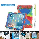 Ipad mini case,ACEGUARDER®ipad mini 2 case,ipad mini 3 case *Slim Military-Duty* Case for Rainproof Shock proof Anti-Dirt Drop Resistance Case with Back Clip for Apple Ipad mini 2/3 (Camo-White)