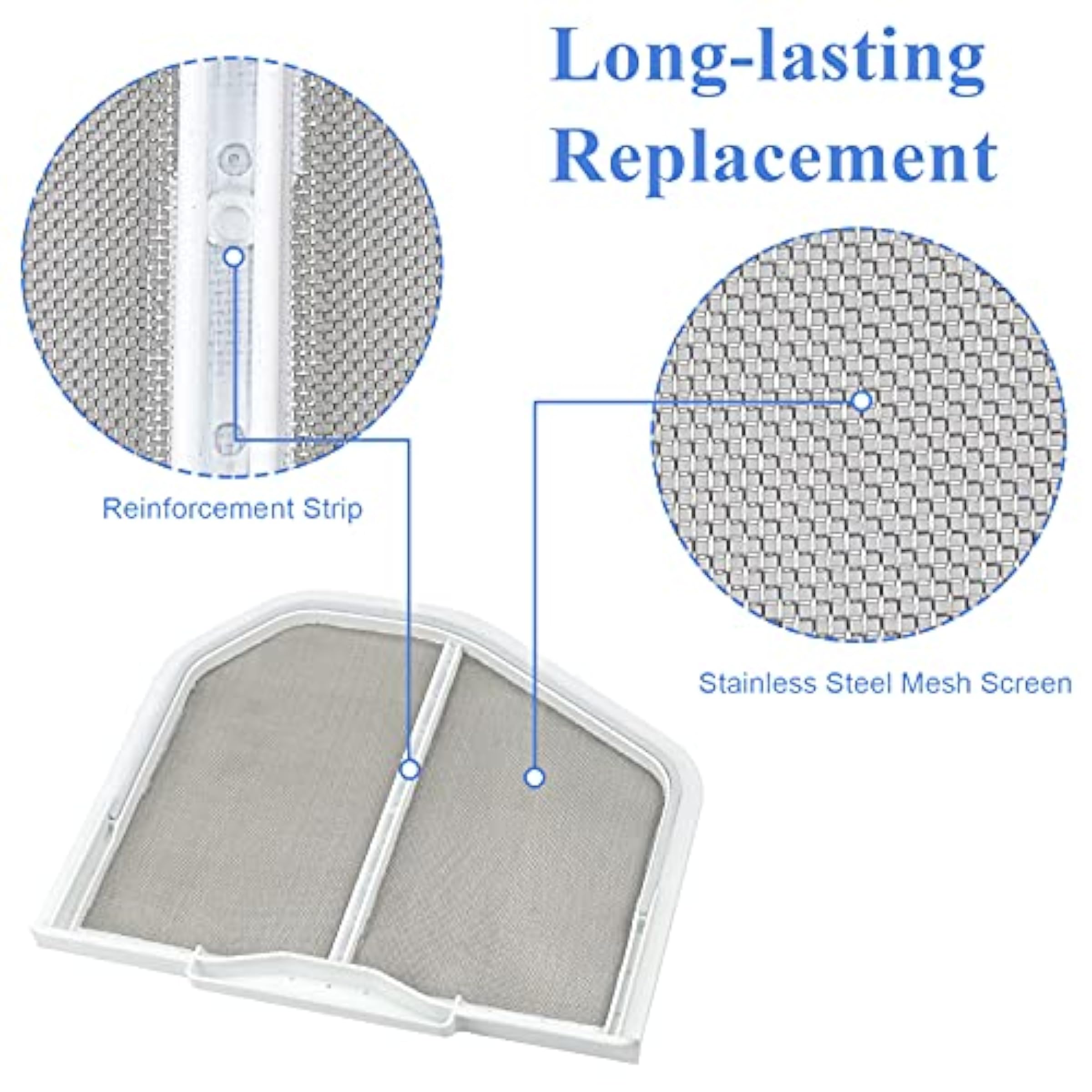 W10120998 Dryer Lint Filter Catcher Stainless Steel