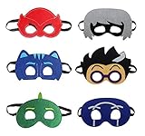 VEBE Cartoon Hero PJ Masks Party Supplies Dress Up Costumes Set of 6 Masks For Kids