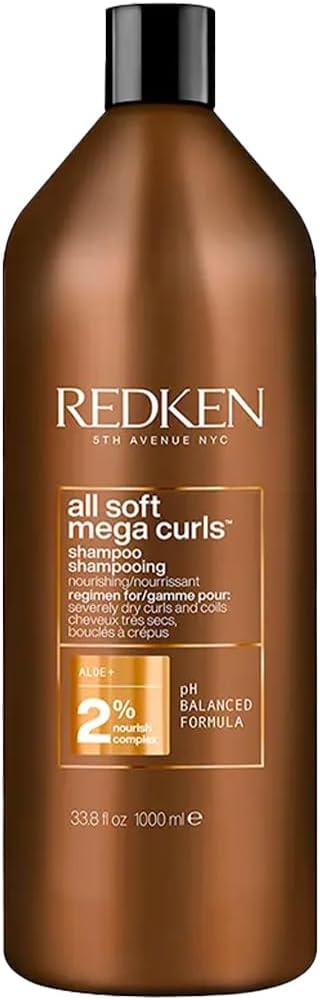 Redken All Soft Mega Curls Shampoo 1000ml for Defined Waves and Curls