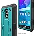E LV Case for Galaxy Note 4 Case Shock Absorption/HIGH Impact Resistant Full Body Hybrid Armor Protection Defender Case Cover for Samsung Galaxy Note 4 - [Turquoise/Black]