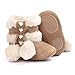Voberry Baby Toddler Girls Knit Soft Winter Warm Snow Boot Fur Trimmed Pom Pom Boots (6~12M, Khaki)