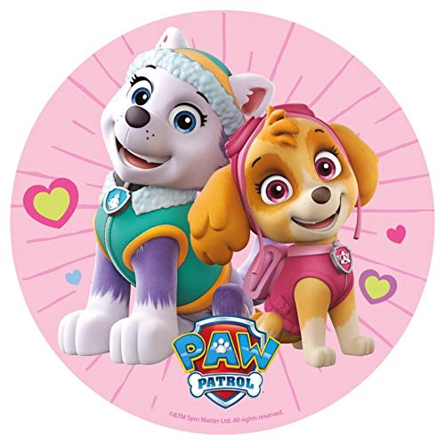 Skye & Everest Paw Patrol Edible Image - Cake Topper Children's Birthday - Round 20cm 8 inch